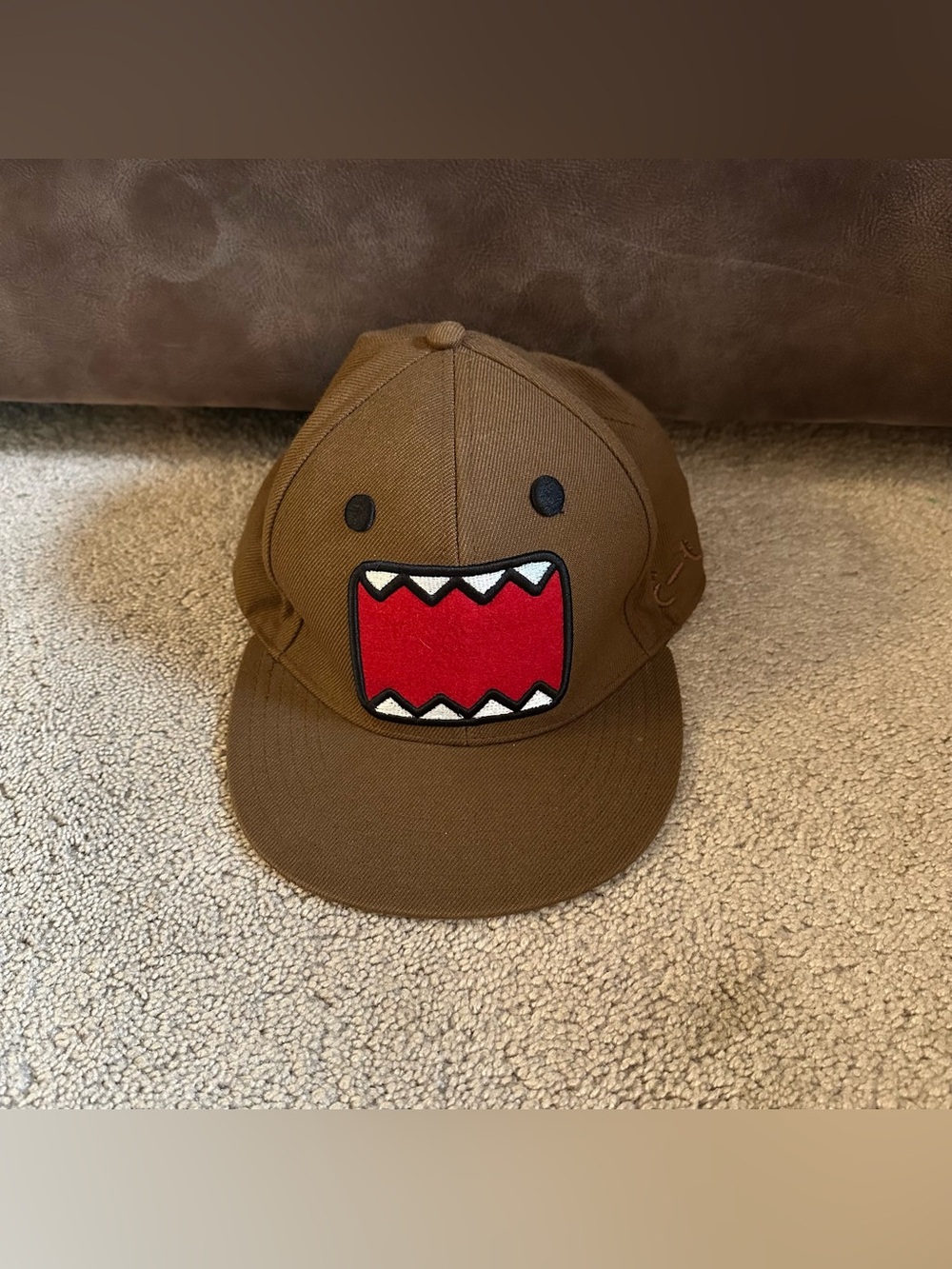 Vintage Y2K Domo Kun Brown Face Snapback Flat Bill Hat M Wool Blend Kawaii
Good